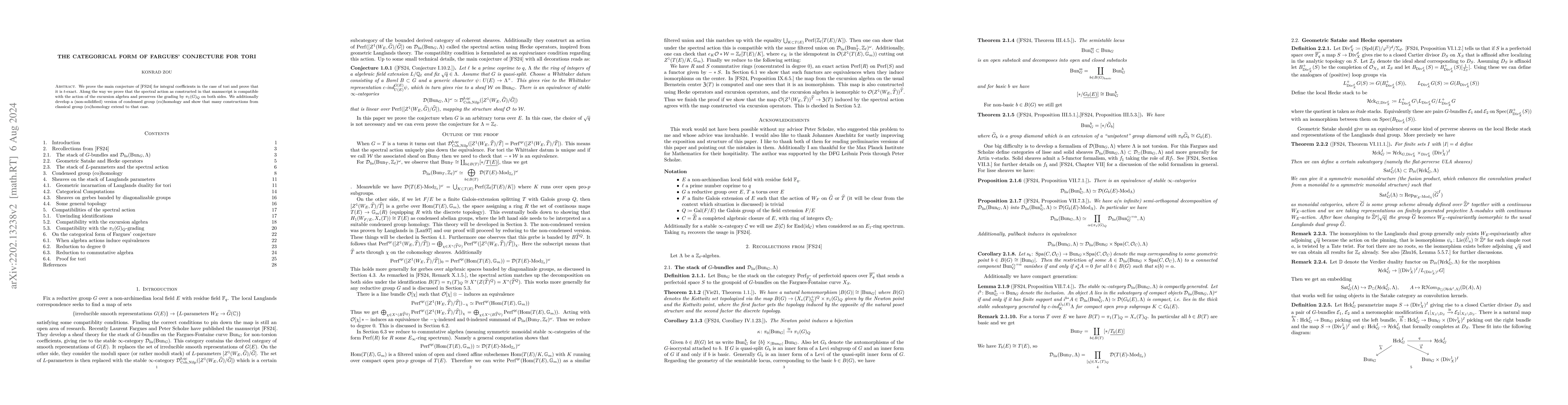 Thumbnail for The categorical form of Fargues' conjecture for tori