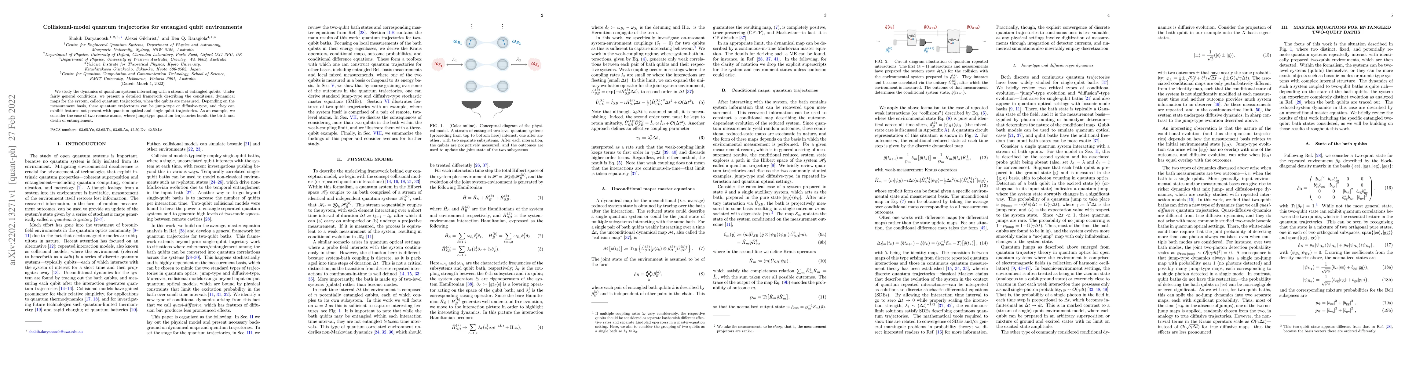 Thumbnail for Collisional-model quantum trajectories for entangled qubit environments