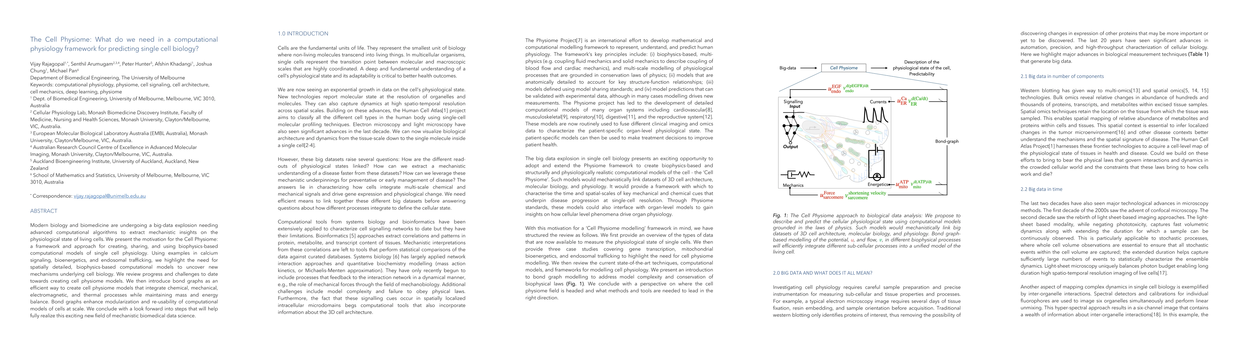 Thumbnail for The Cell Physiome: What do we need in a computational physiology
  framework for predicting single cell biology?