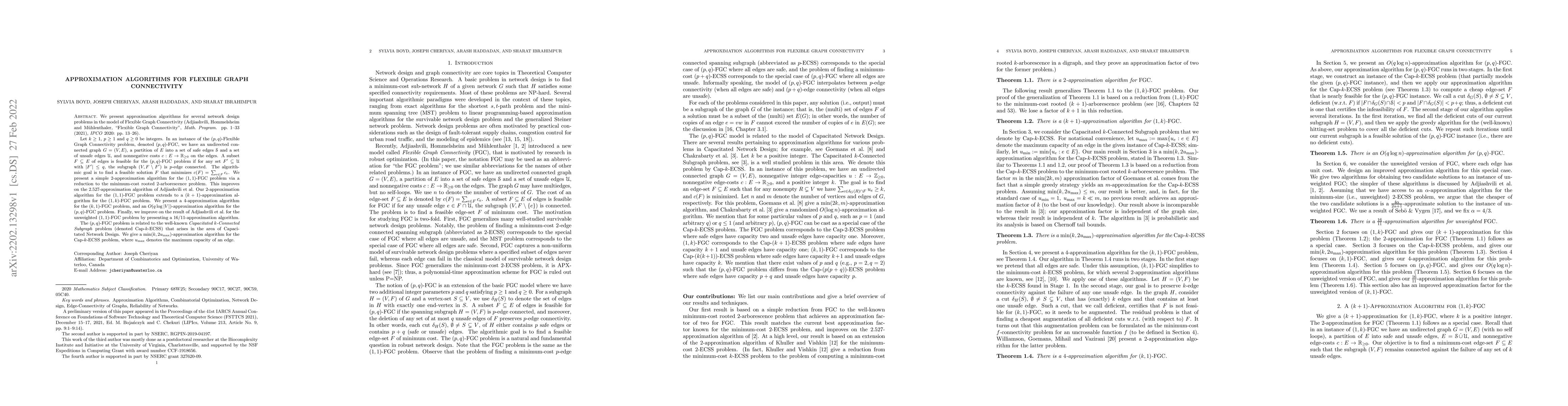 Thumbnail for Approximation Algorithms for Flexible Graph Connectivity