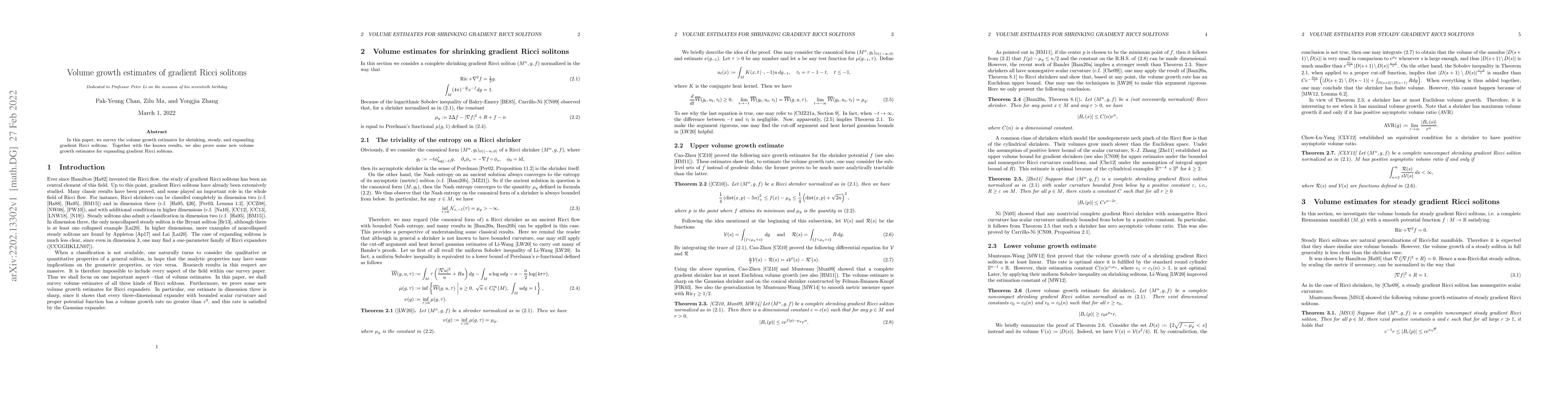 Thumbnail for Volume growth estimates of gradient Ricci solitons