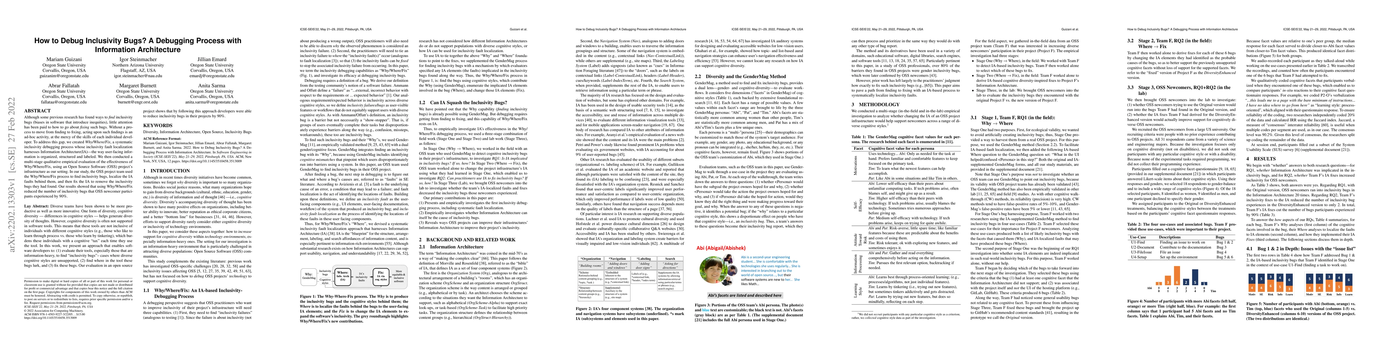Thumbnail for How to Debug Inclusivity Bugs? A Debugging Process with Information
  Architecture