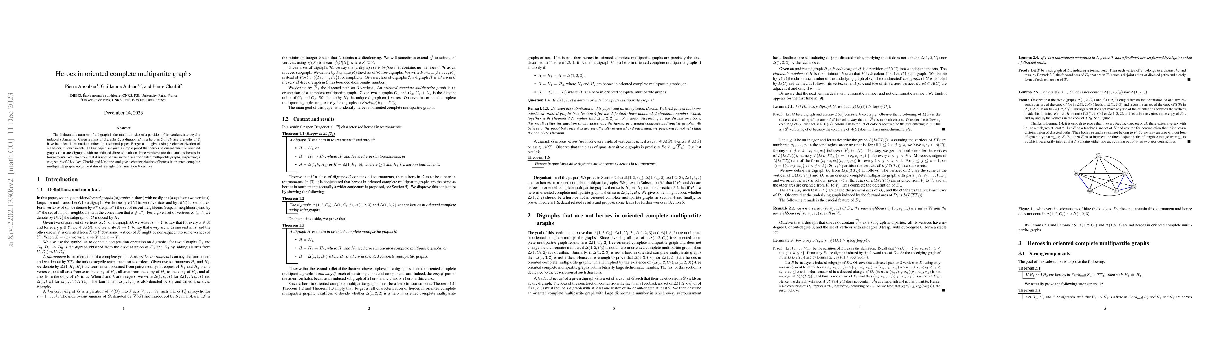 Thumbnail for Heroes in oriented complete multipartite graphs
