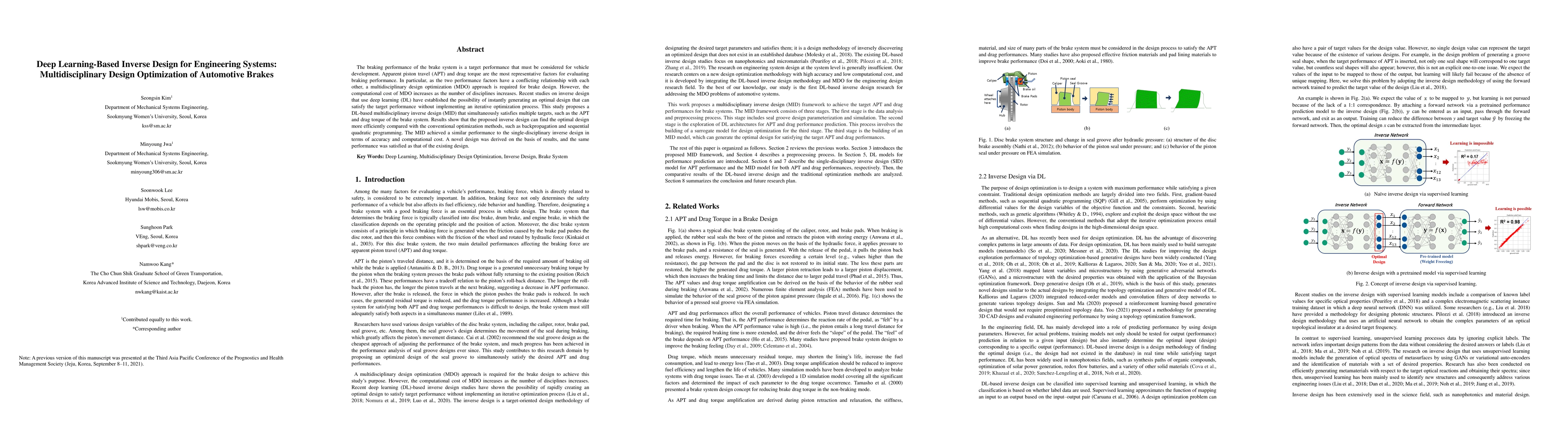 Thumbnail for Deep Learning-Based Inverse Design for Engineering Systems:
  Multidisciplinary Design Optimization of Automotive Brakes