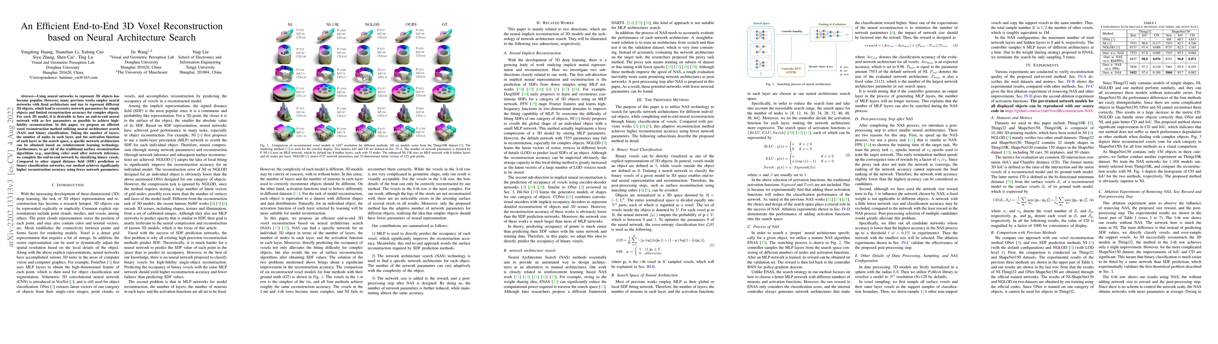 Thumbnail for An Efficient End-to-End 3D Voxel Reconstruction based on Neural
  Architecture Search