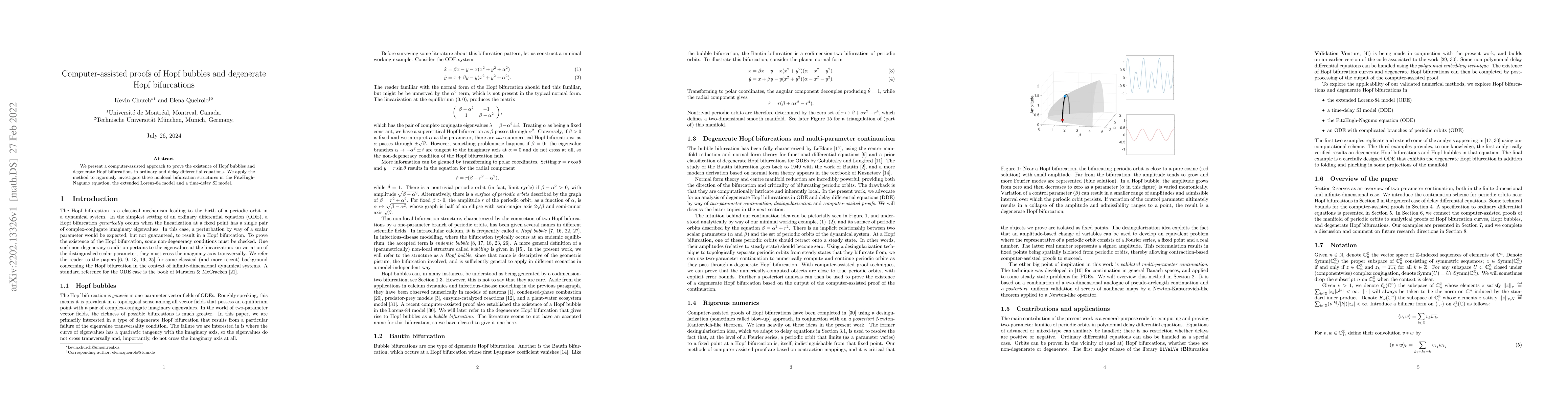 Thumbnail for Computer-assisted proofs of Hopf bubbles and degenerate Hopf
  bifurcations