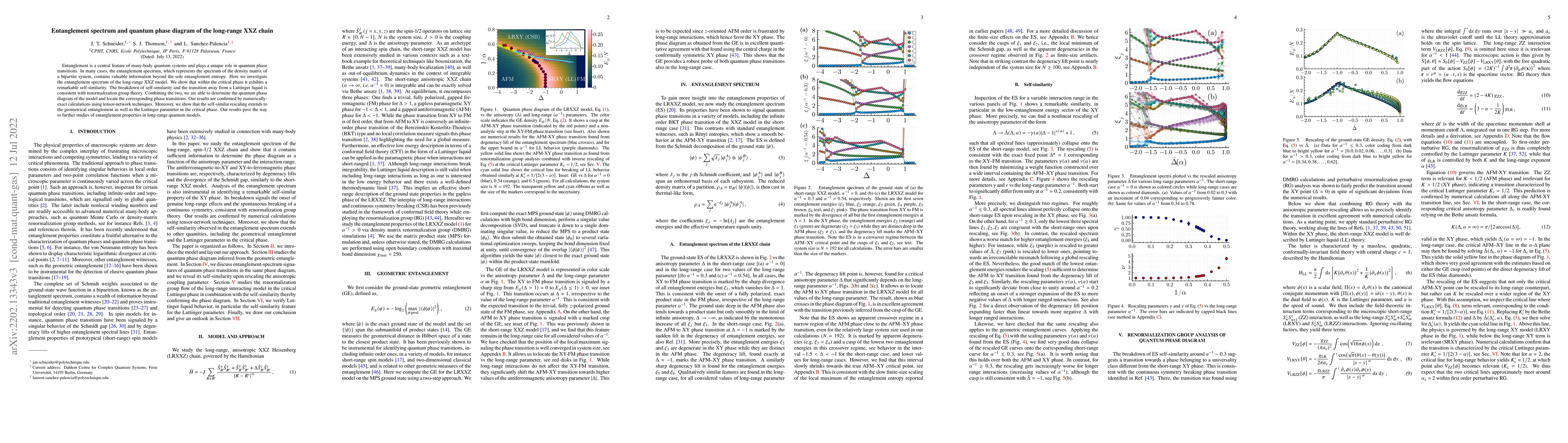 Thumbnail for Entanglement spectrum and quantum phase diagram of the long-range XXZ
  chain