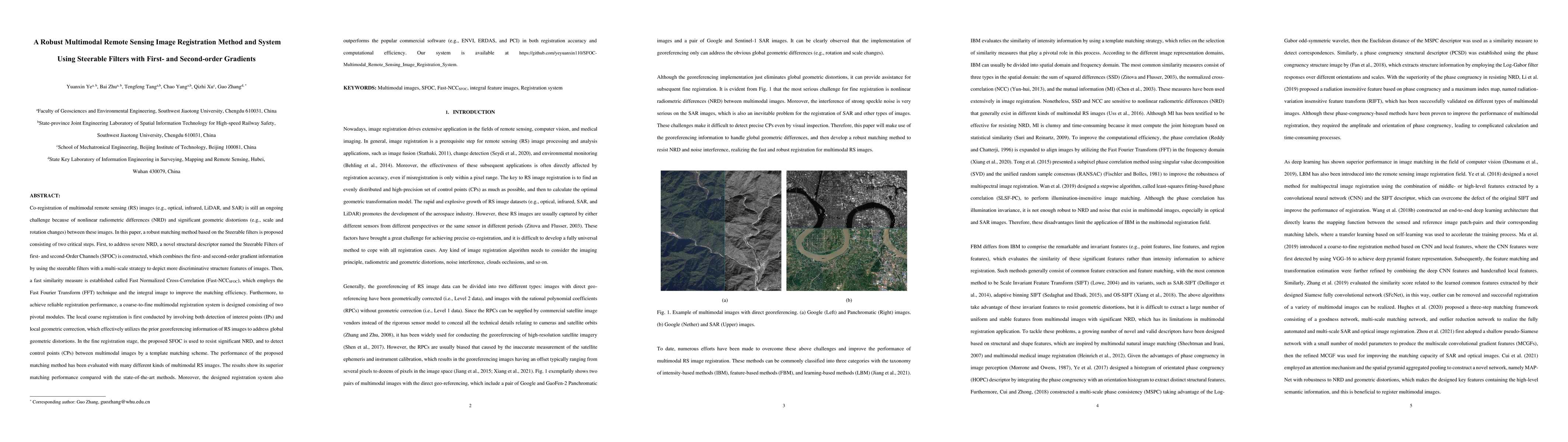 Thumbnail for A Robust Multimodal Remote Sensing Image Registration Method and System
  Using Steerable Filters with First- and Second-order Gradients