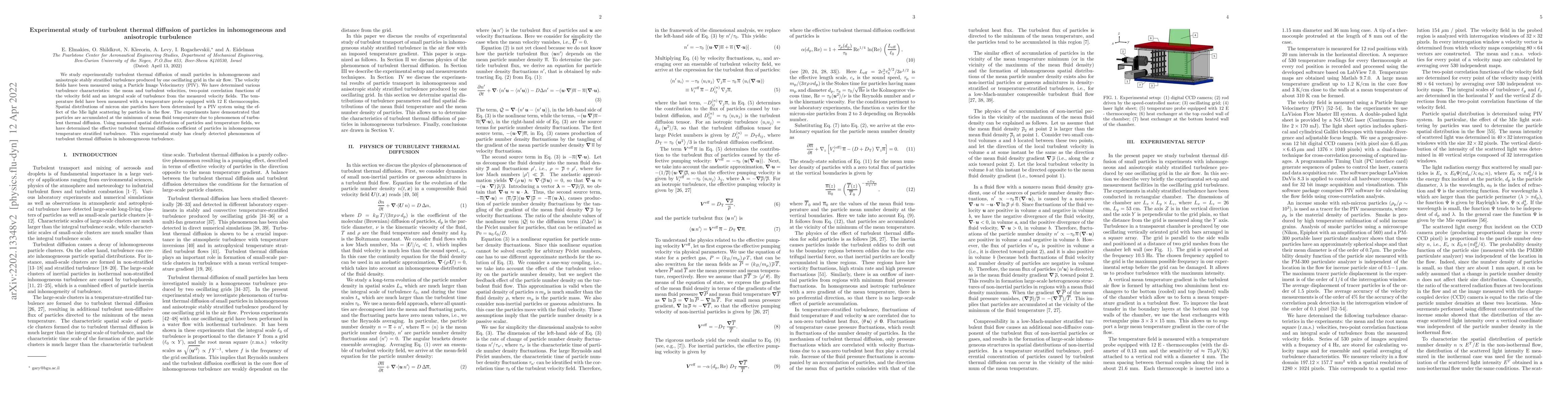 Thumbnail for Experimental study of turbulent thermal diffusion of particles in
  inhomogeneous and anisotropic turbulence