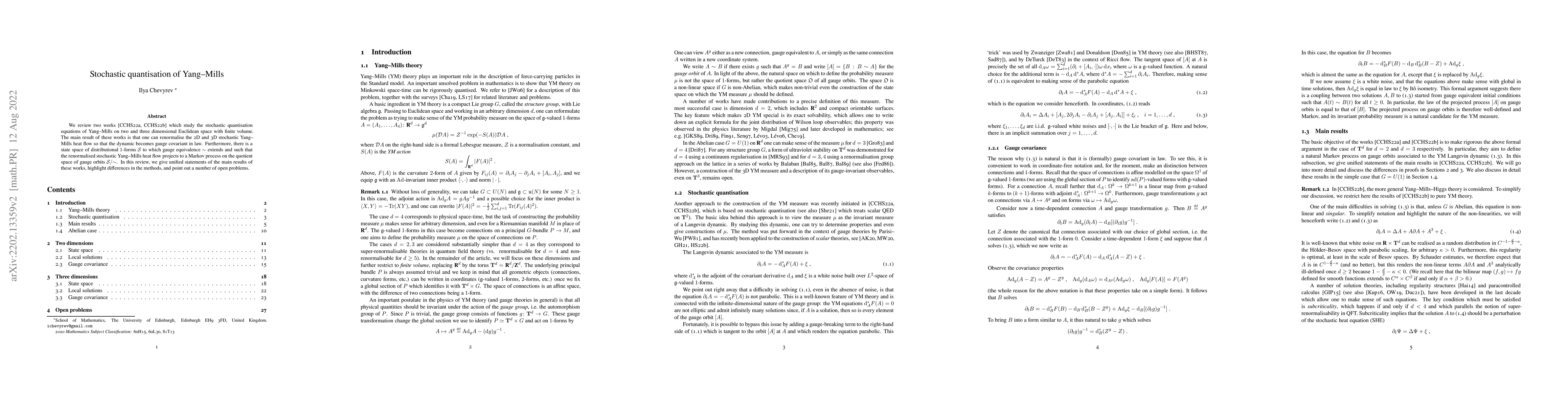 Thumbnail for Stochastic quantisation of Yang-Mills