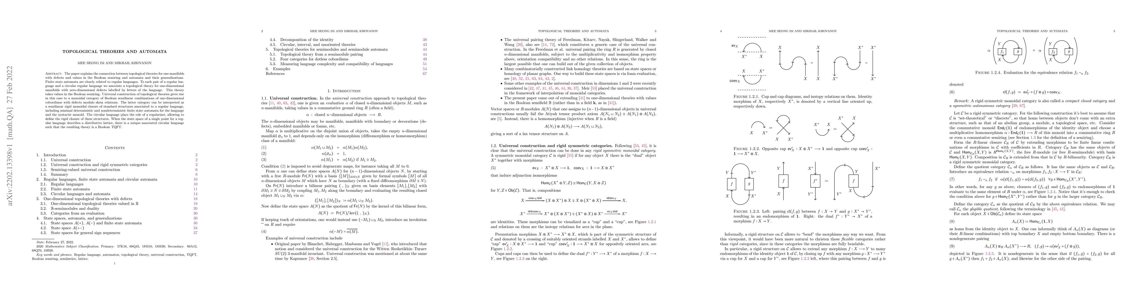 Thumbnail for Topological theories and automata