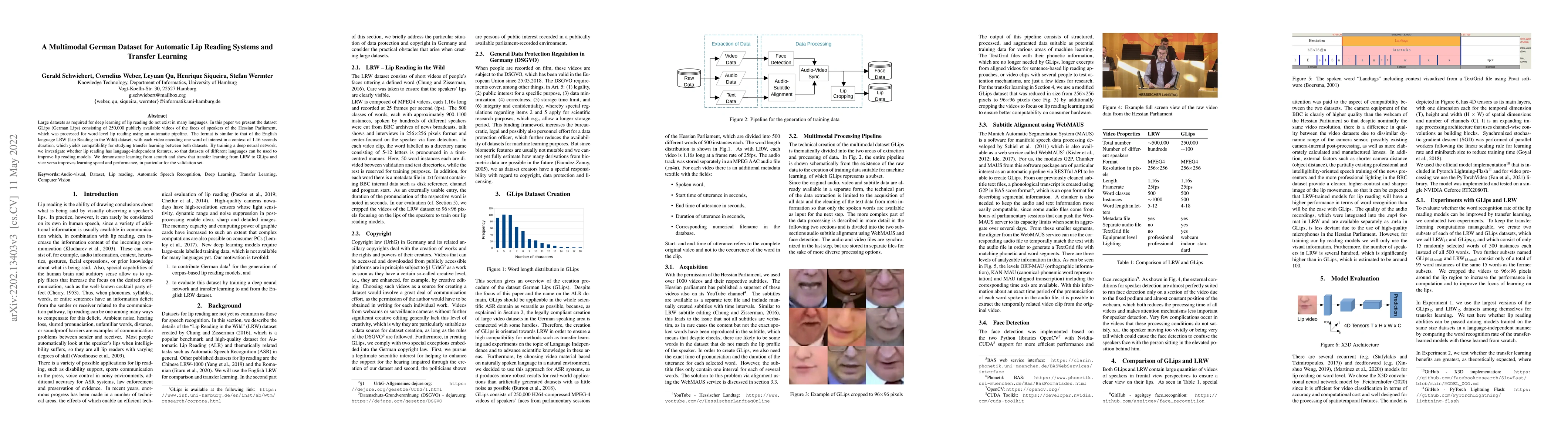 Thumbnail for A Multimodal German Dataset for Automatic Lip Reading Systems and
  Transfer Learning