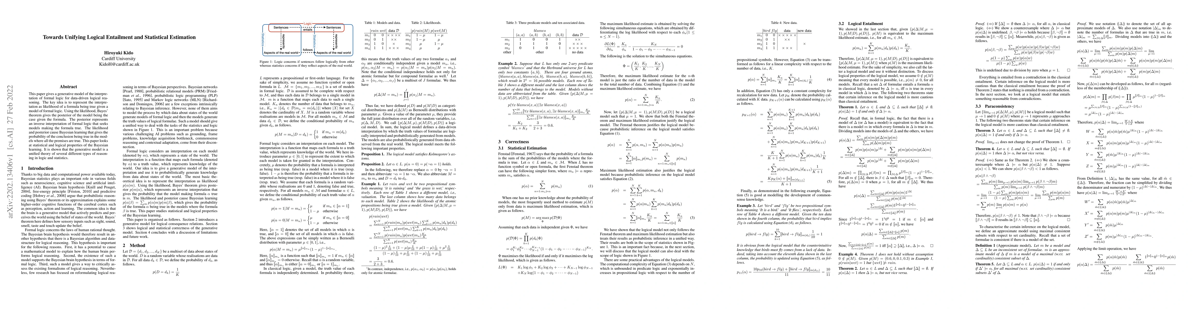 Thumbnail for Towards Unifying Logical Entailment and Statistical Estimation