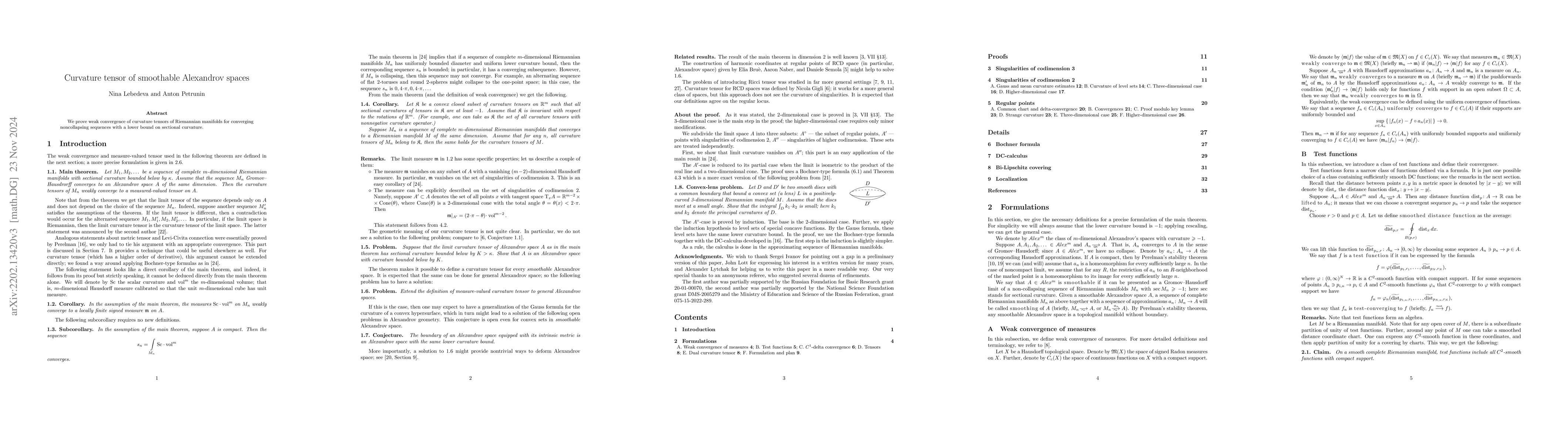 Thumbnail for Curvature tensor of smoothable Alexandrov spaces