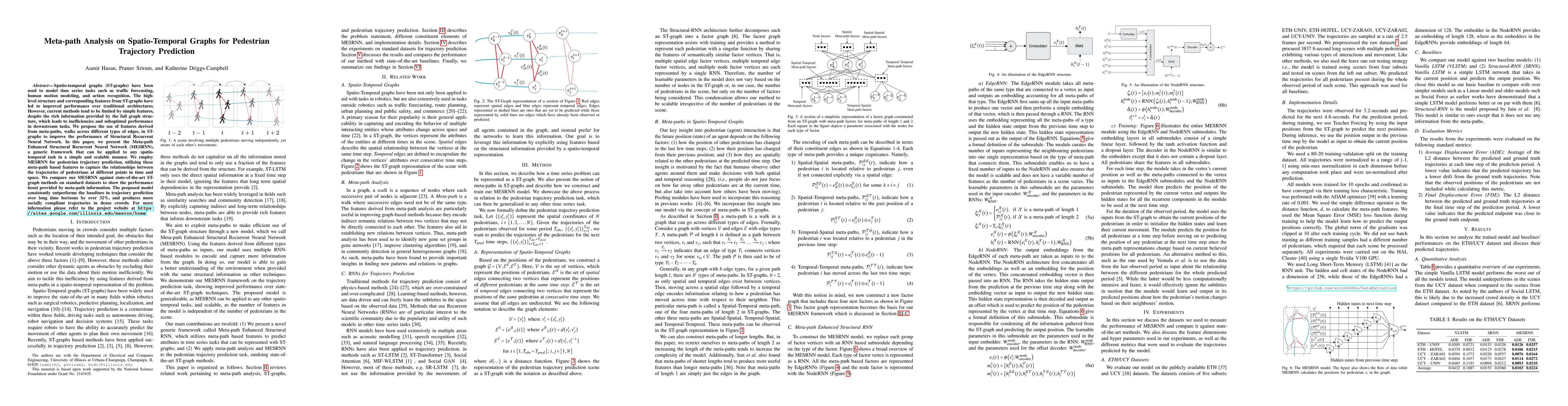 Thumbnail for Meta-path Analysis on Spatio-Temporal Graphs for Pedestrian Trajectory
  Prediction