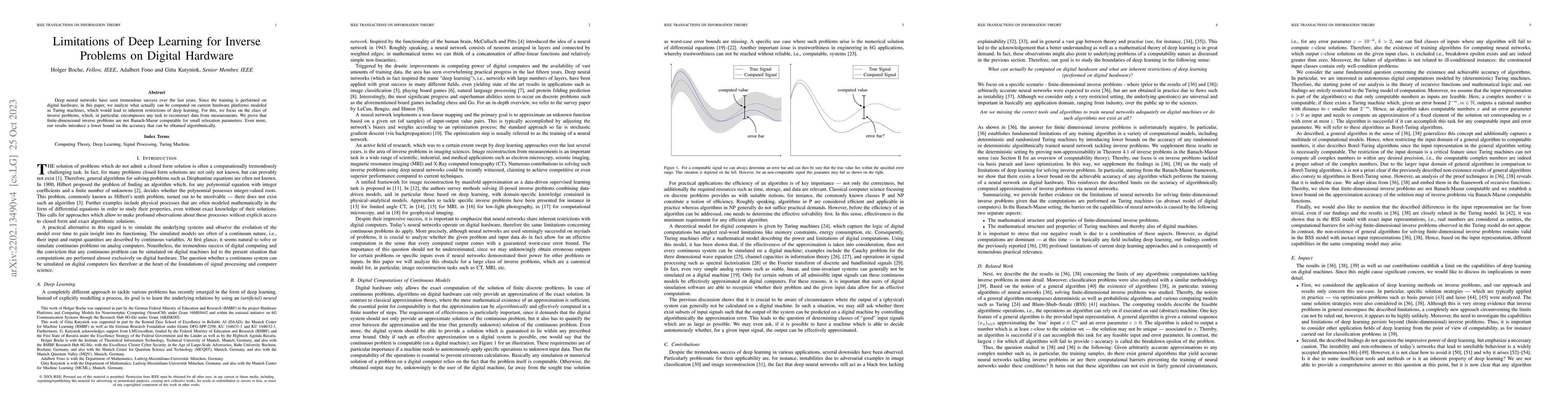 Thumbnail for Limitations of Deep Learning for Inverse Problems on Digital Hardware