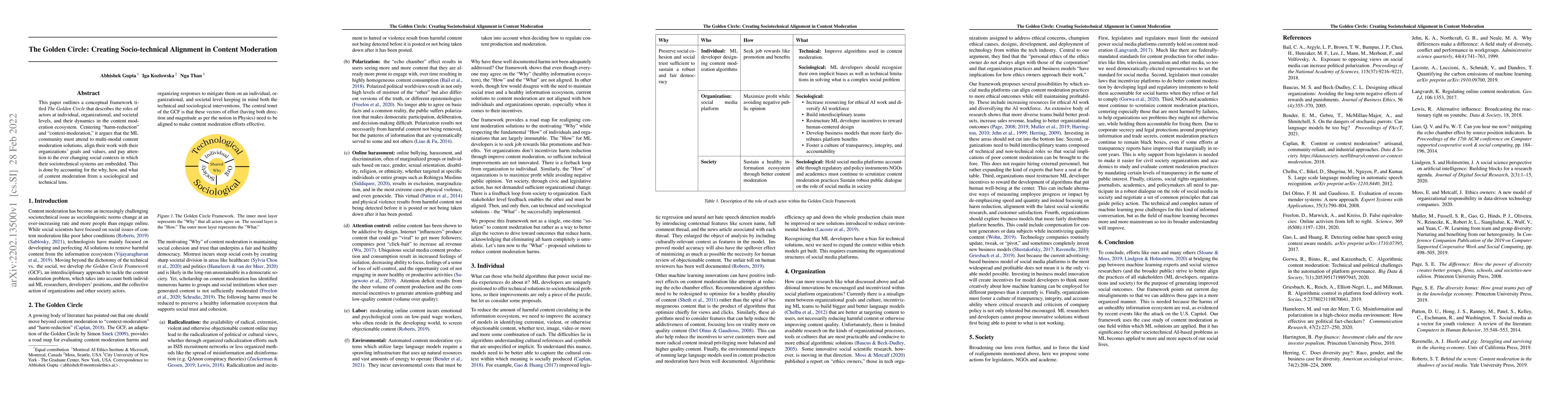 Thumbnail for The Golden Circle: Creating Socio-technical Alignment in Content
  Moderation
