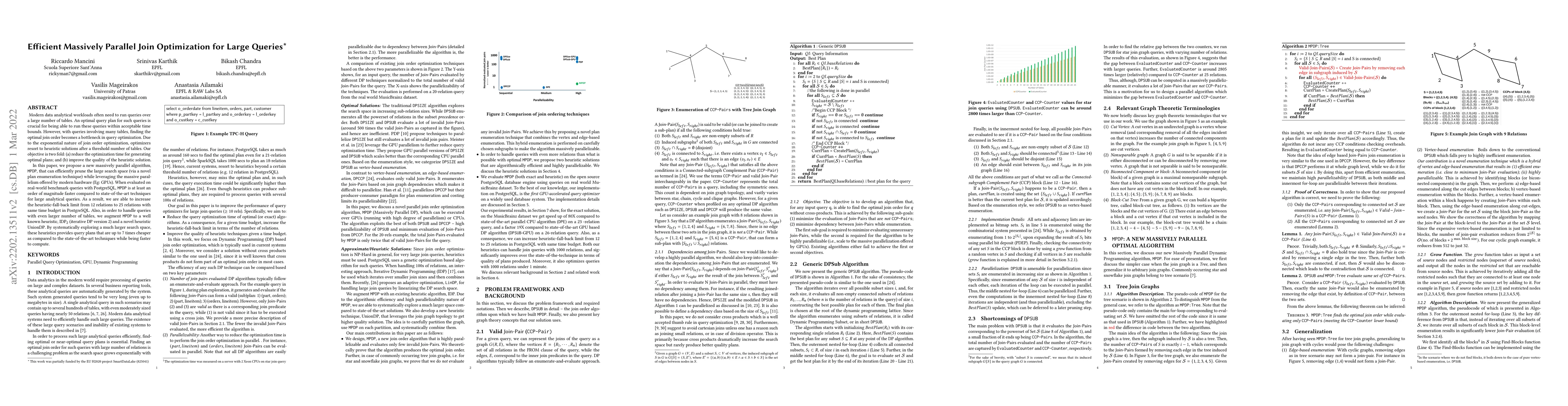 Thumbnail for Efficient Massively Parallel Join Optimization for Large Queries
