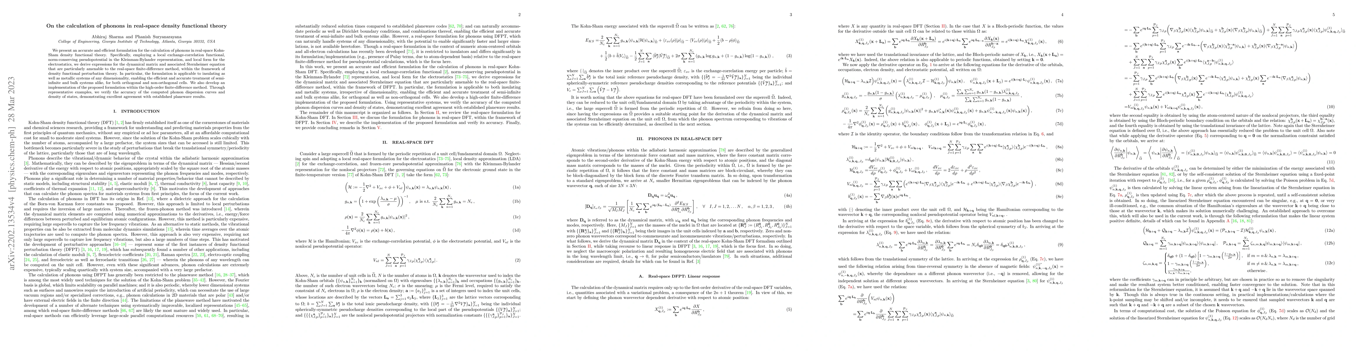 Thumbnail for On the calculation of phonons in real-space density functional theory