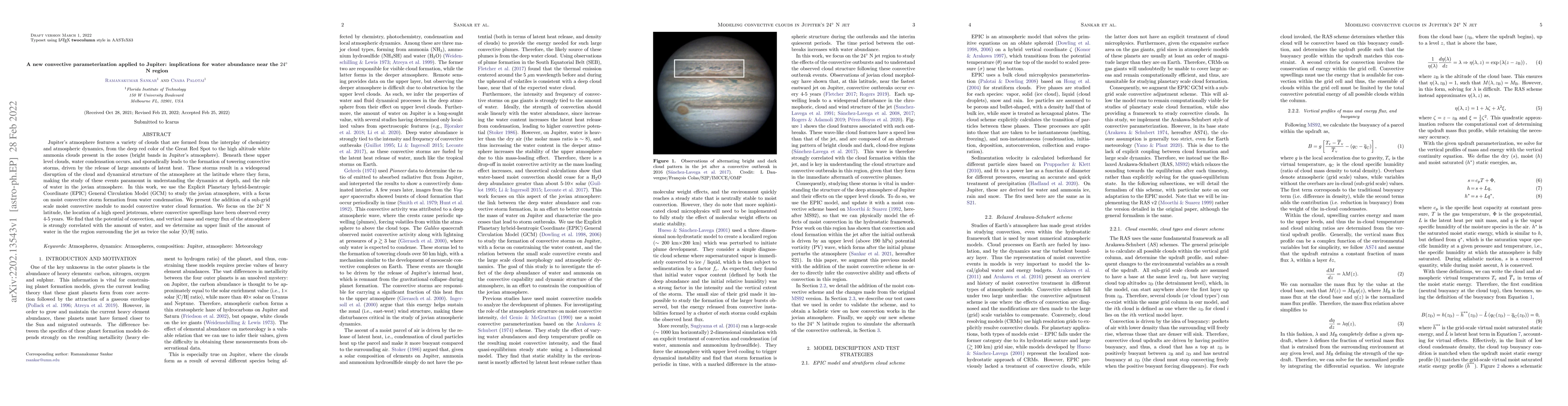 Thumbnail for A new convective parameterization applied to Jupiter: implications for
  water abundance near the $24^\circ$ N region