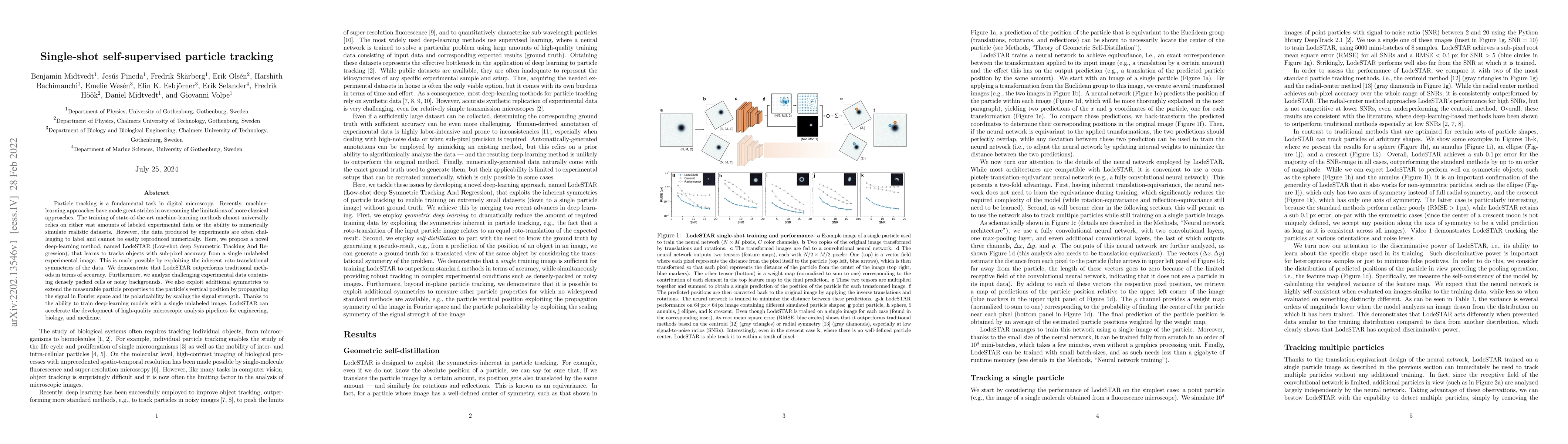 Thumbnail for Single-shot self-supervised particle tracking