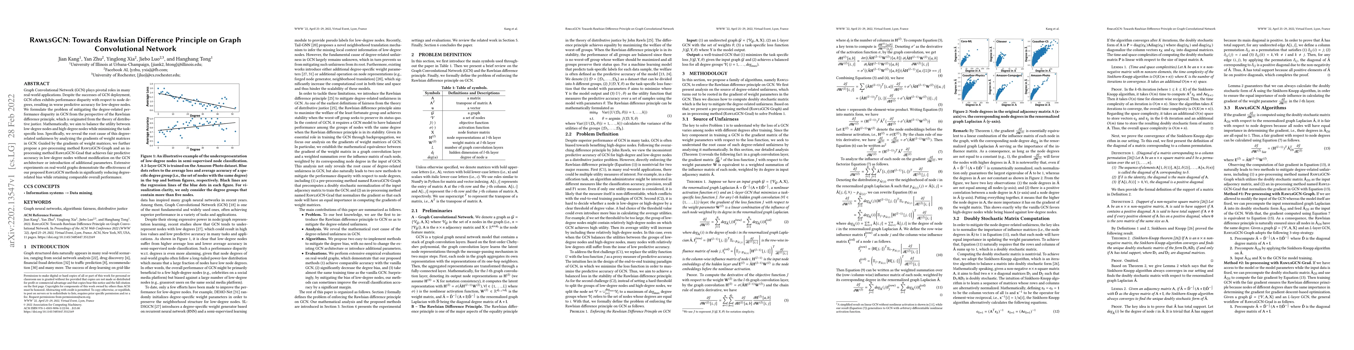 Thumbnail for RawlsGCN: Towards Rawlsian Difference Principle on Graph Convolutional
  Network