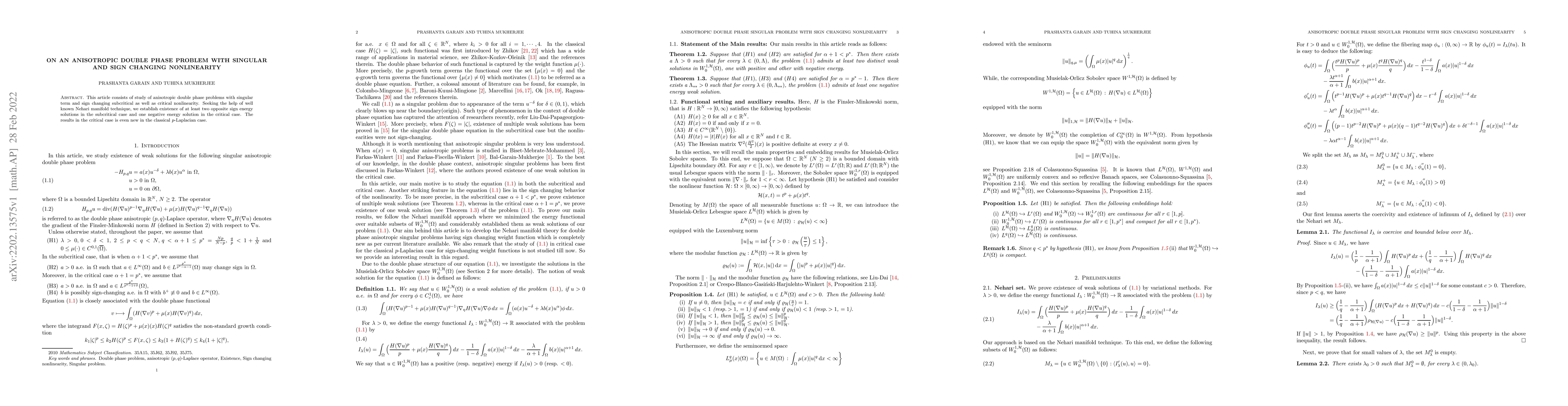 Thumbnail for On an anisotropic double phase problem with singular and sign changing
  nonlinearity
