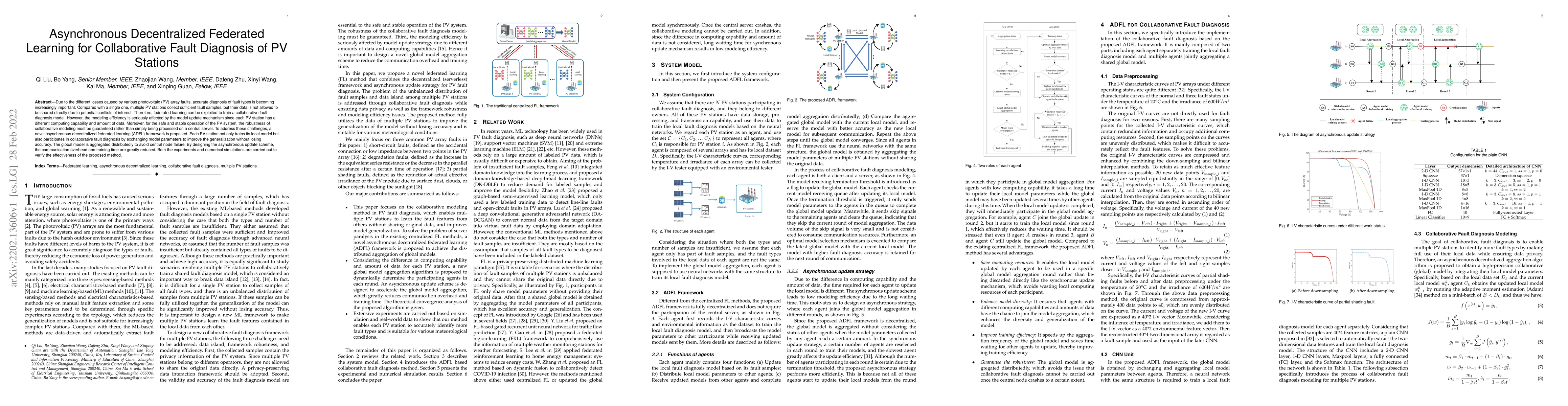 Thumbnail for Asynchronous Decentralized Federated Learning for Collaborative Fault
  Diagnosis of PV Stations