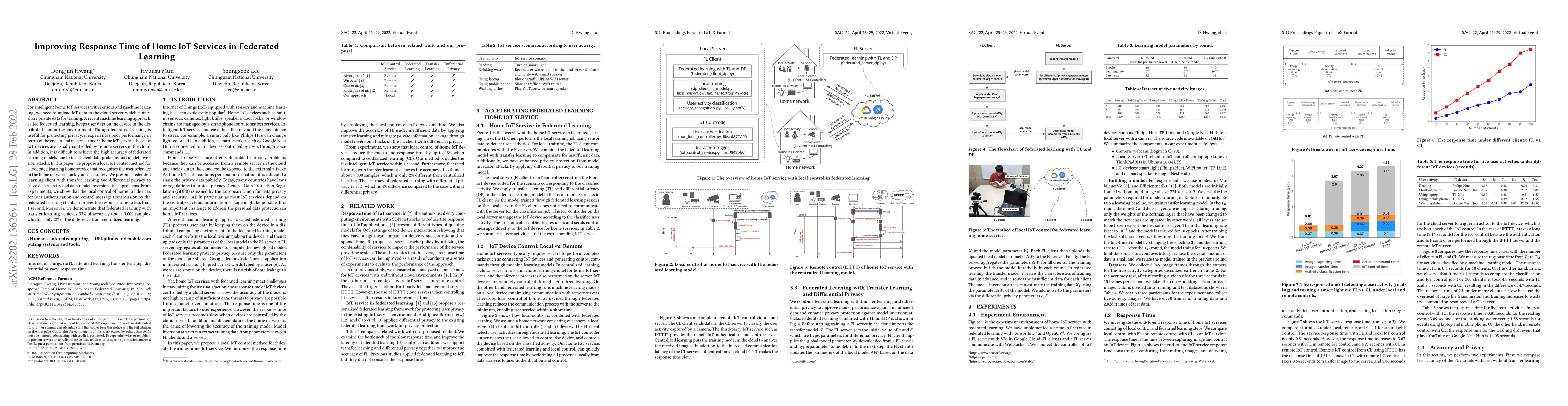 Thumbnail for Improving Response Time of Home IoT Services in Federated Learning