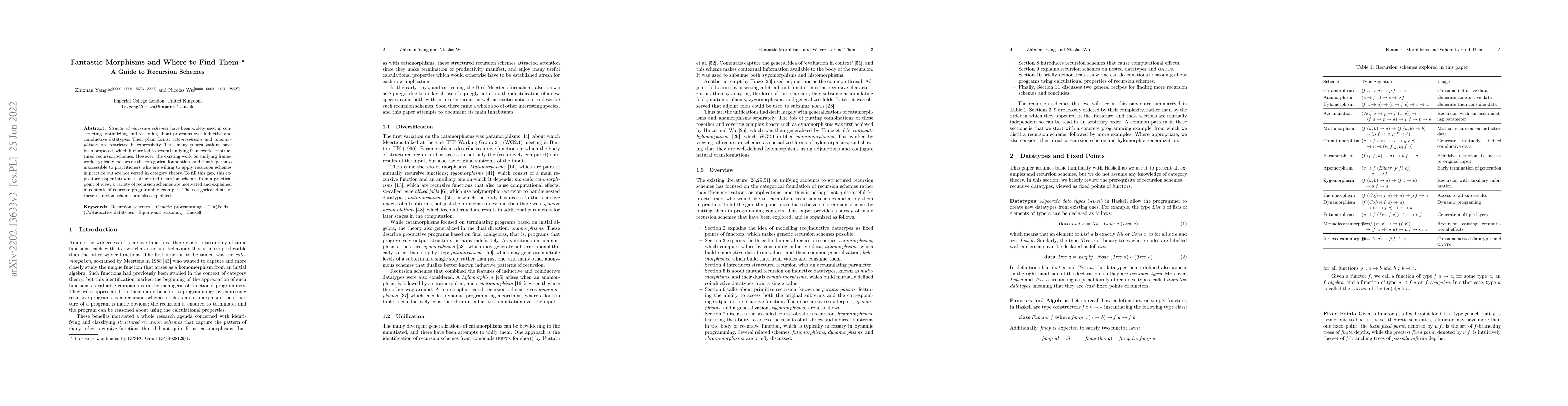 Thumbnail for Fantastic Morphisms and Where to Find Them: A Guide to Recursion Schemes