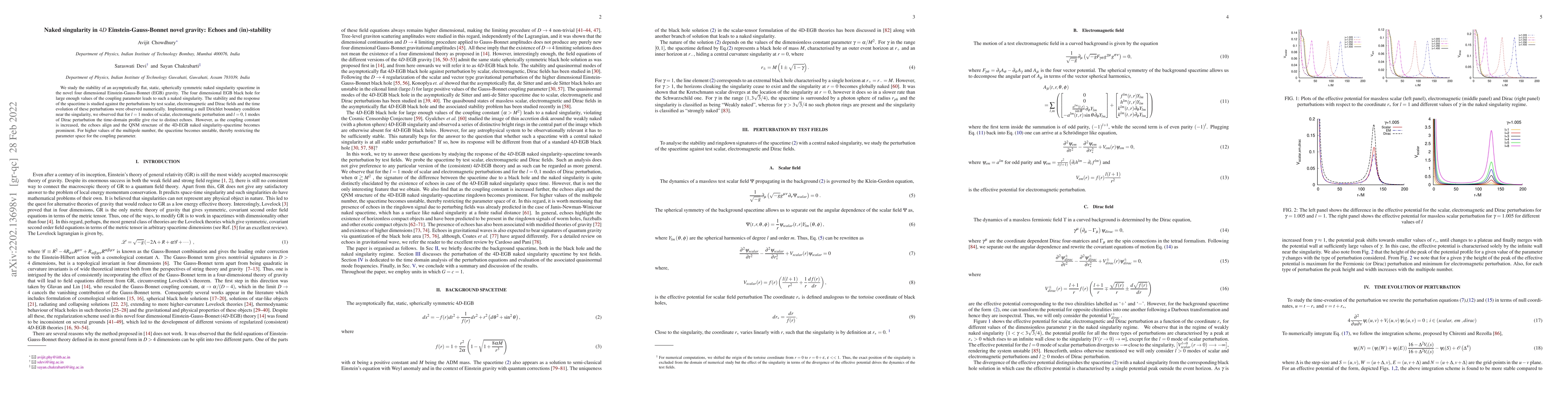 Thumbnail for Naked singularity in 4D Einstein-Gauss-Bonnet novel gravity: Echoes and
  (in)-stability