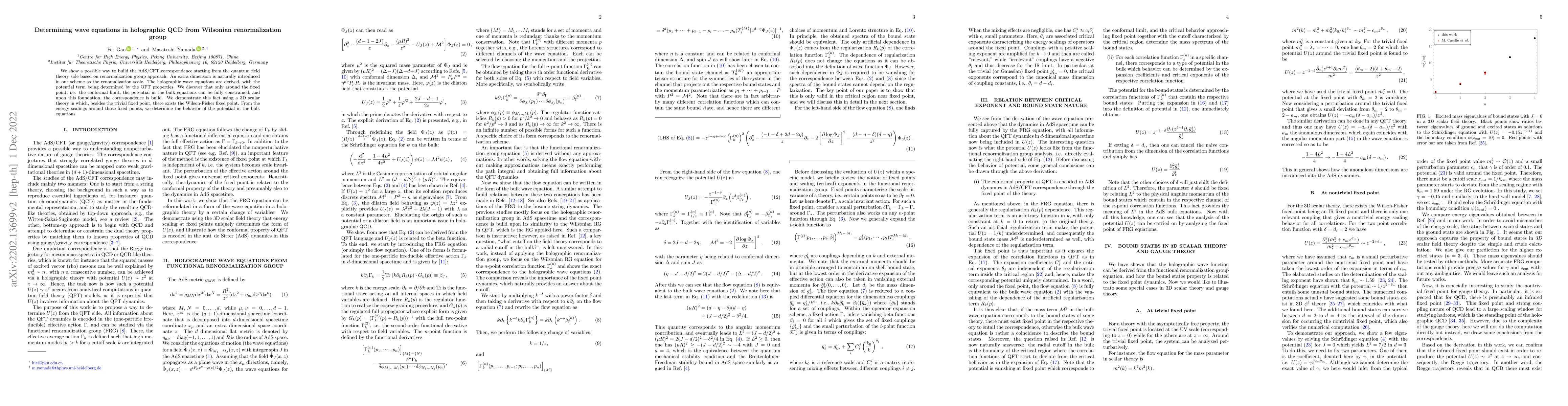 Thumbnail for Determining wave equations in holographic QCD from Wilsonian
  renormalization group