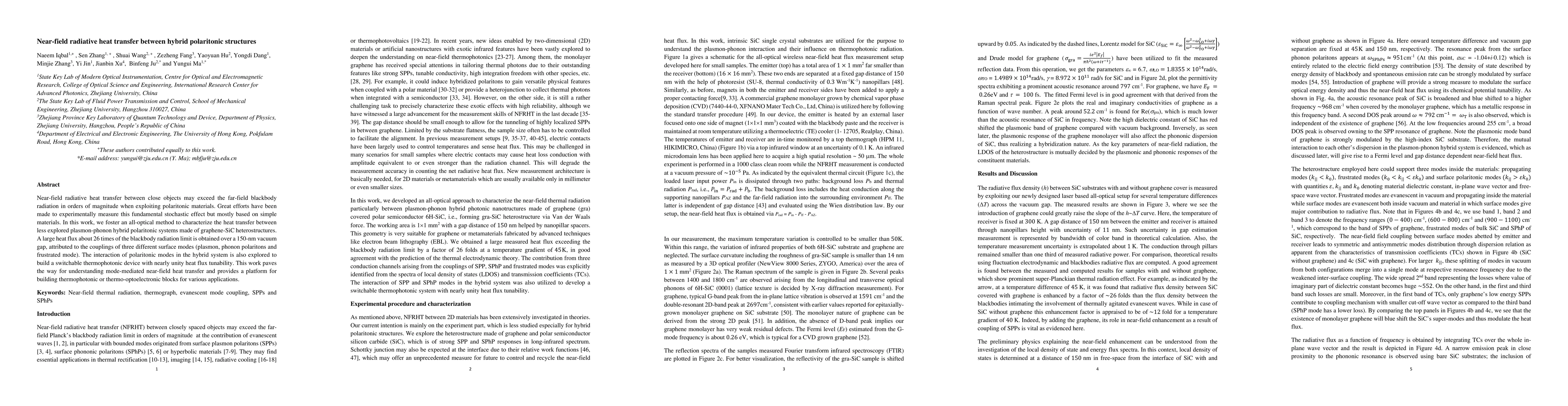 Thumbnail for Near-field radiative heat transfer between hybrid polaritonic structures