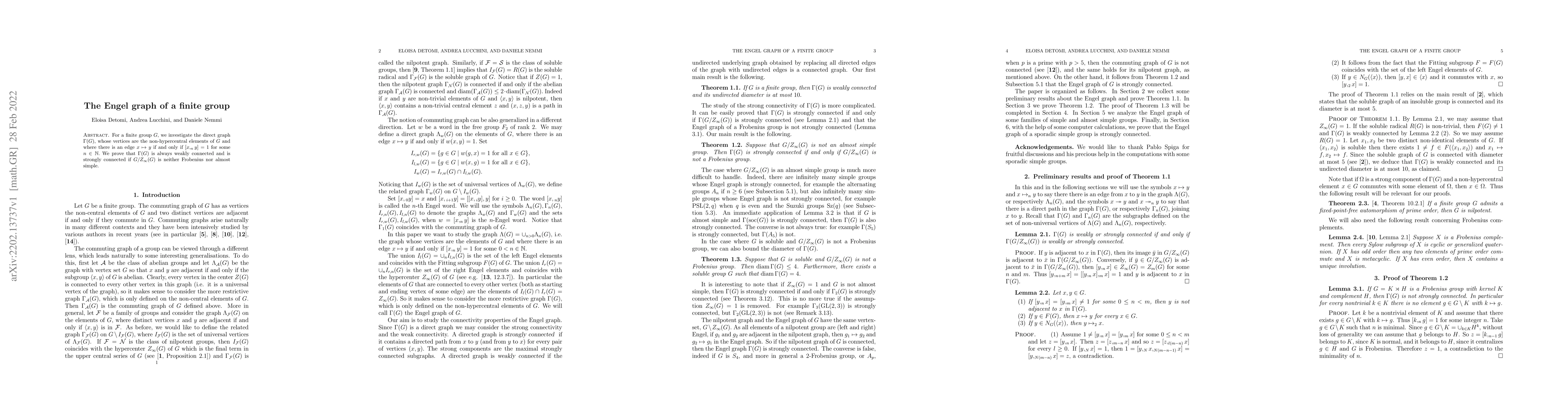 Thumbnail for The Engel graph of a finite group