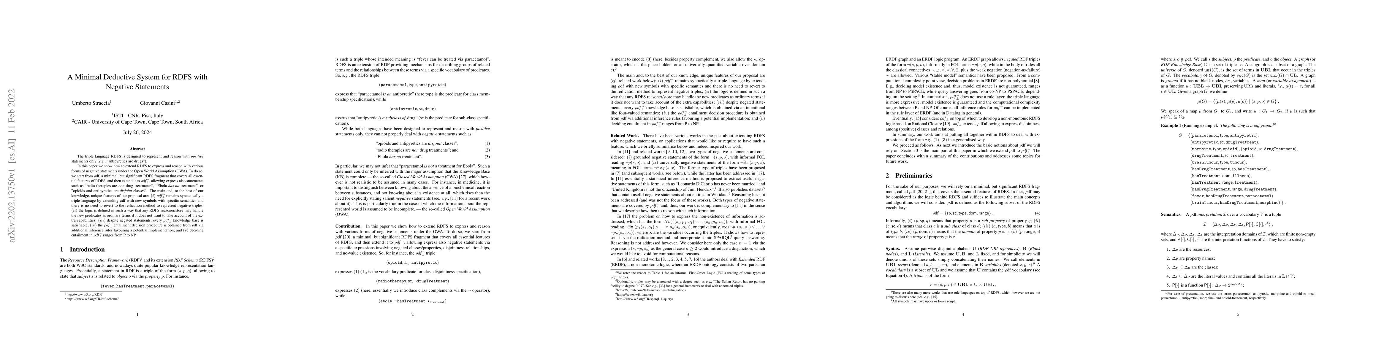 Thumbnail for A Minimal Deductive System for RDFS with Negative Statements