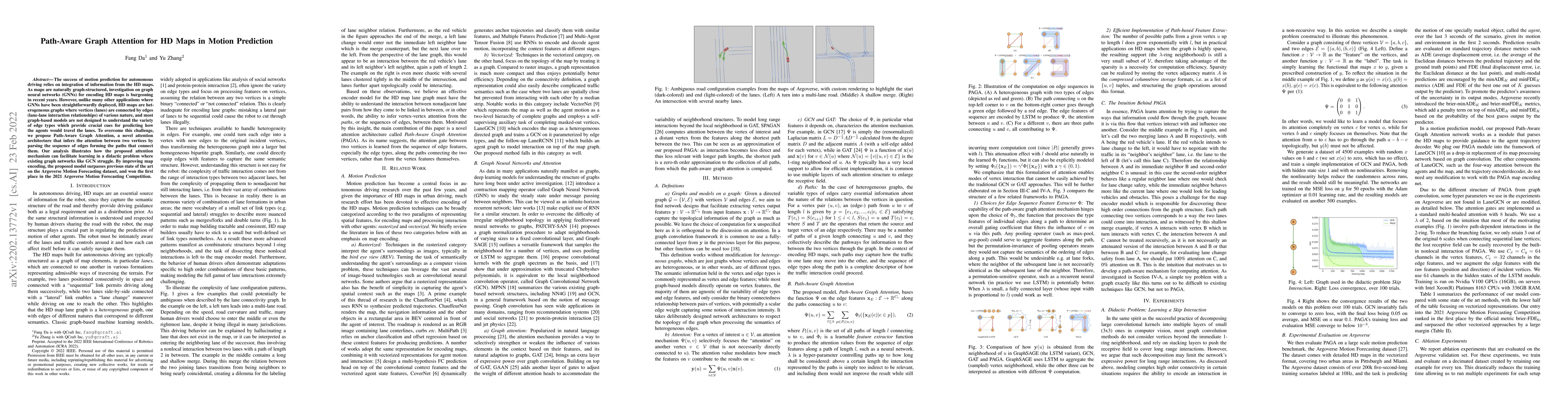 Thumbnail for Path-Aware Graph Attention for HD Maps in Motion Prediction