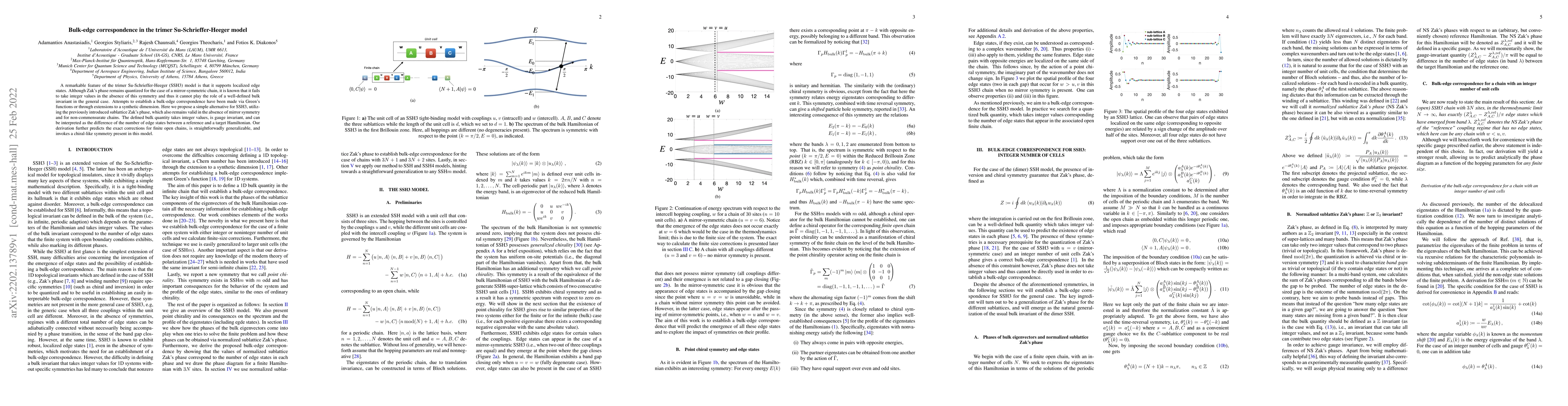 Thumbnail for Bulk-edge correspondence in the trimer Su-Schrieffer-Heeger model