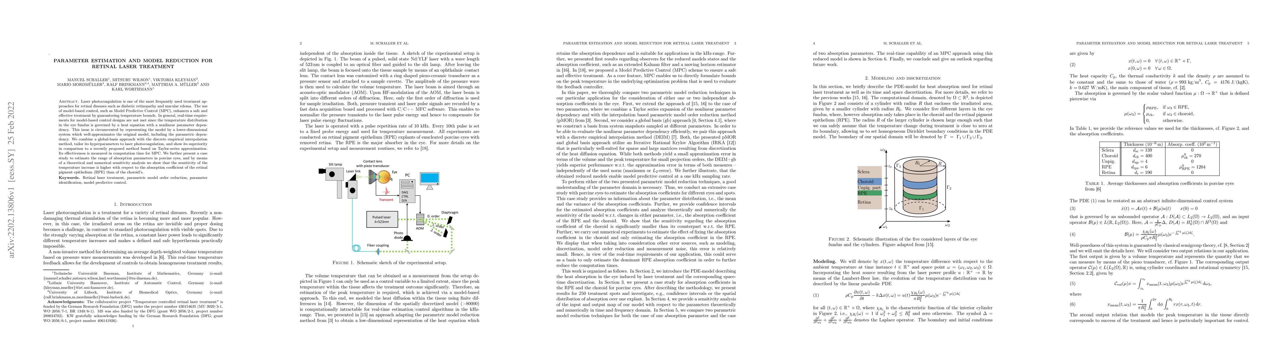 Thumbnail for Parameter estimation and model reduction for retinal laser treatment