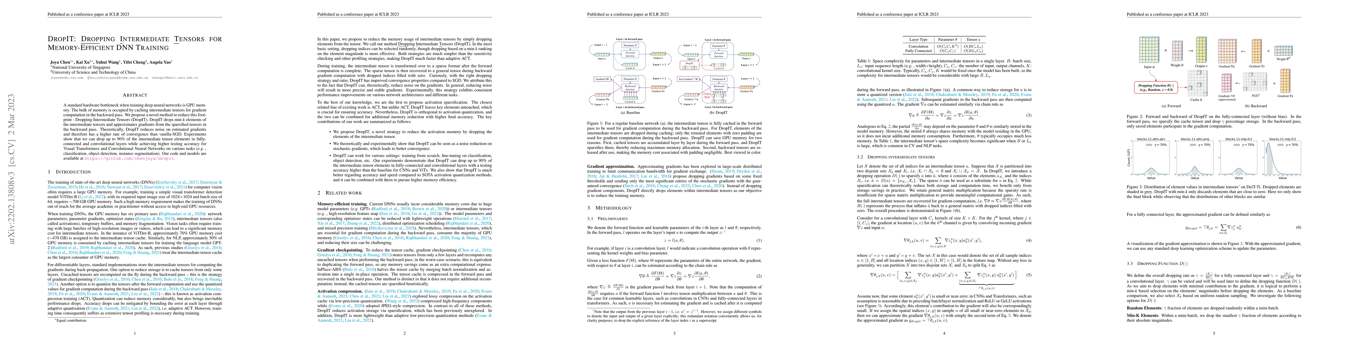 Thumbnail for DropIT: Dropping Intermediate Tensors for Memory-Efficient DNN Training