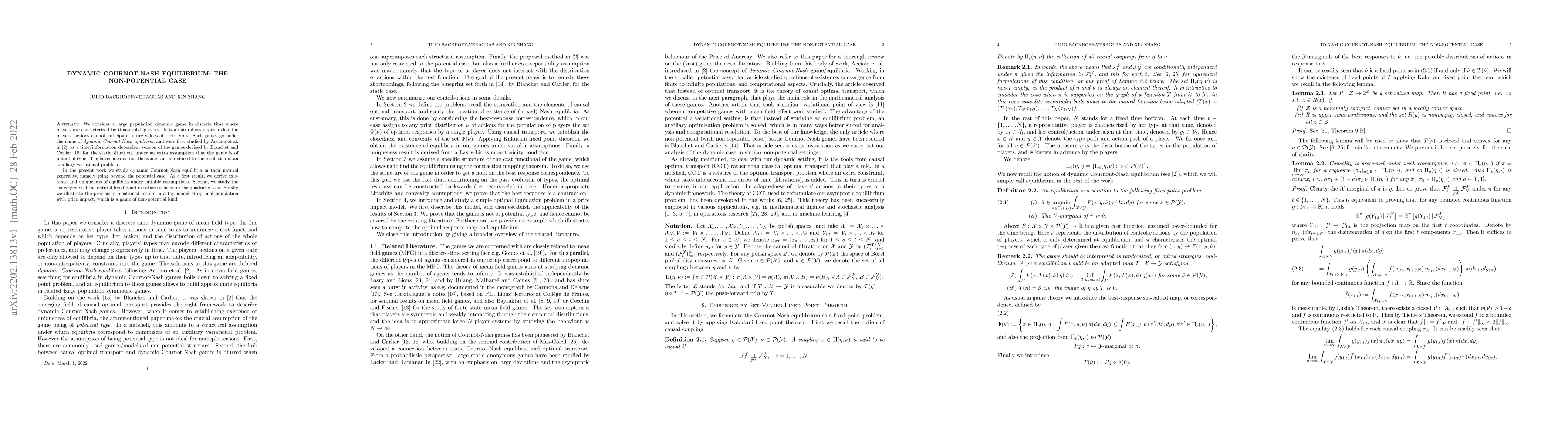 Thumbnail for Dynamic Cournot-Nash Equilibrium: The Non-Potential Case