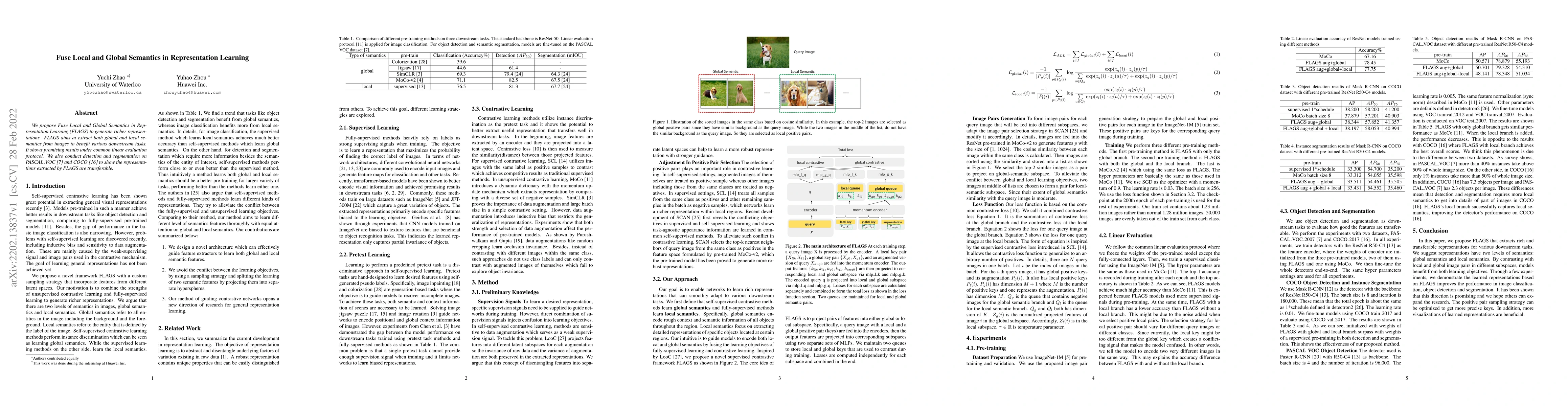 Thumbnail for Fuse Local and Global Semantics in Representation Learning
