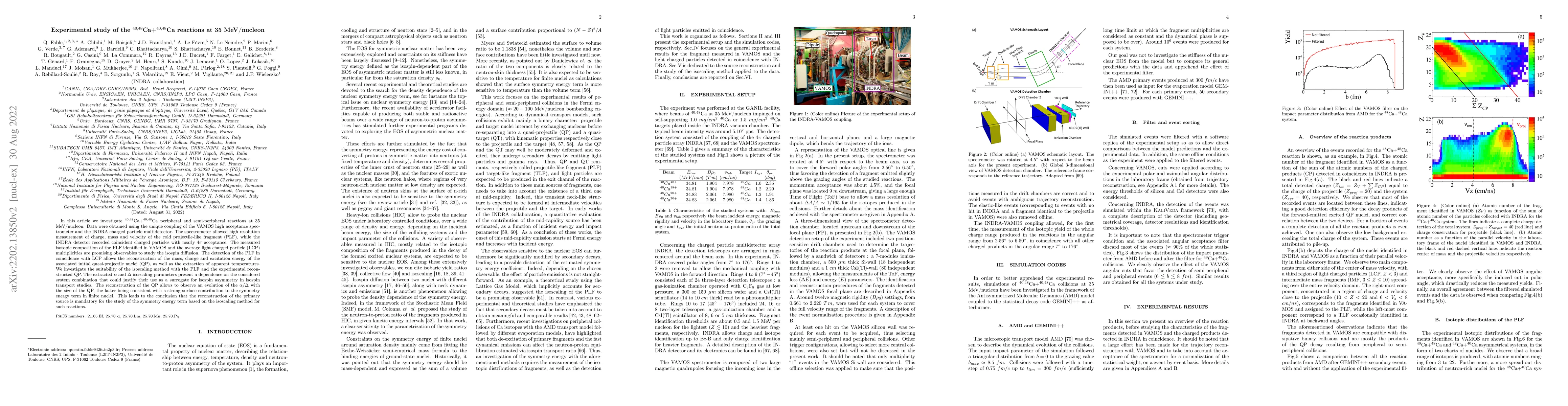 Thumbnail for Experimental study of the $^{40,48}$Ca+ $^{40,48}$Ca reactions at 35
  MeV/nucleon
