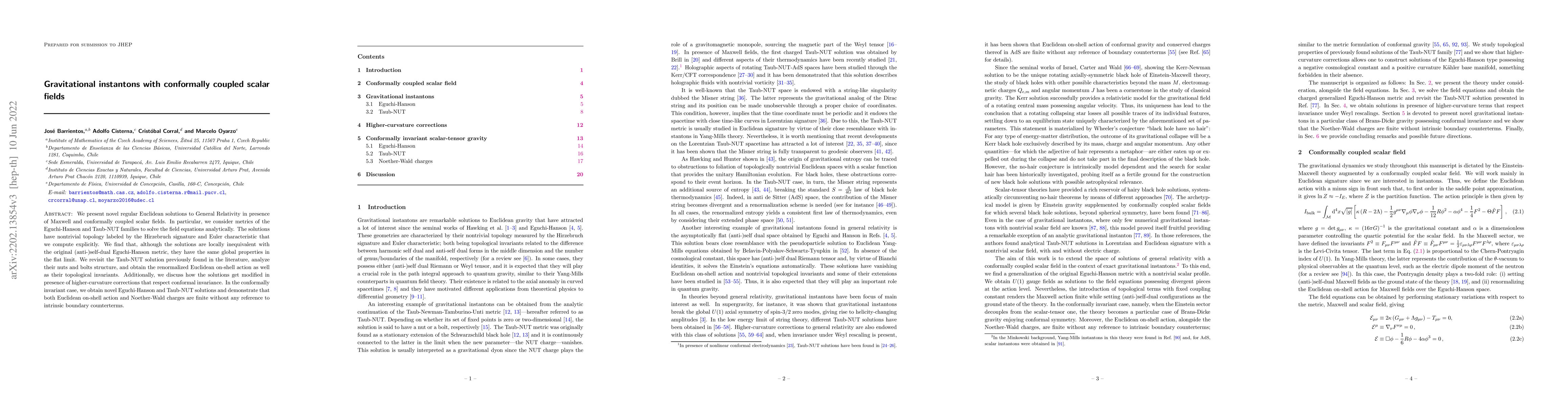 Thumbnail for Gravitational instantons with conformally coupled scalar fields