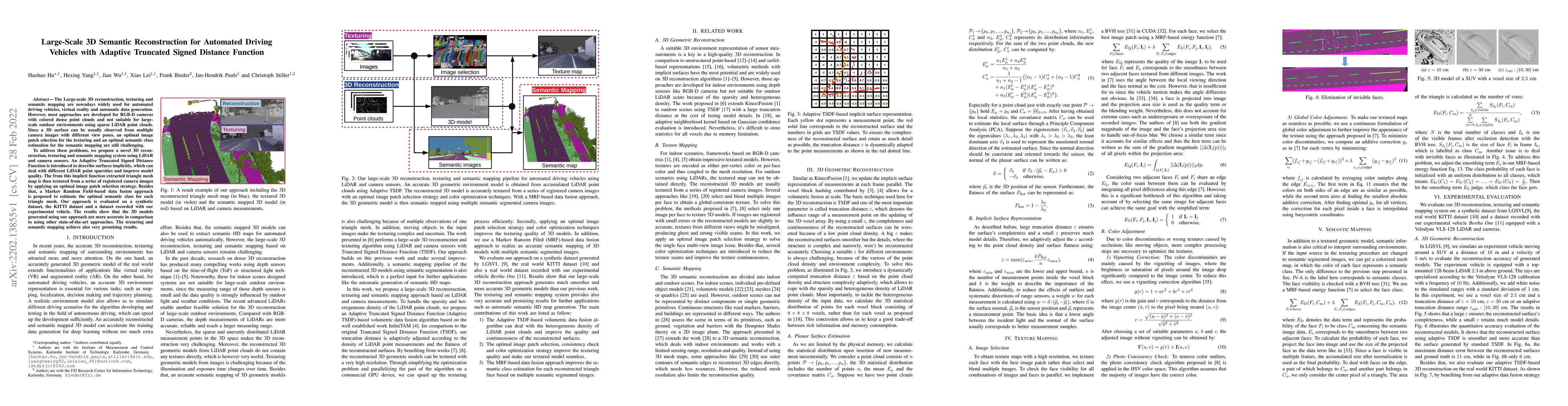 Thumbnail for Large-Scale 3D Semantic Reconstruction for Automated Driving Vehicles
  with Adaptive Truncated Signed Distance Function