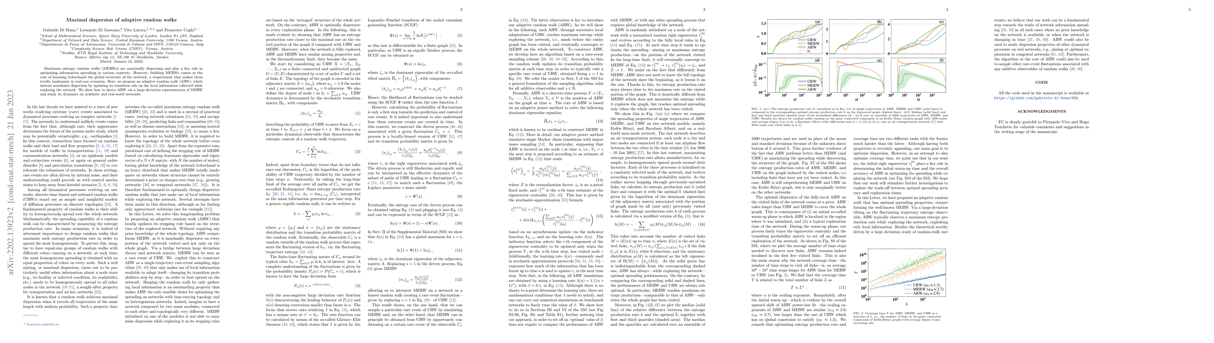 Thumbnail for Maximal dispersion of adaptive random walks