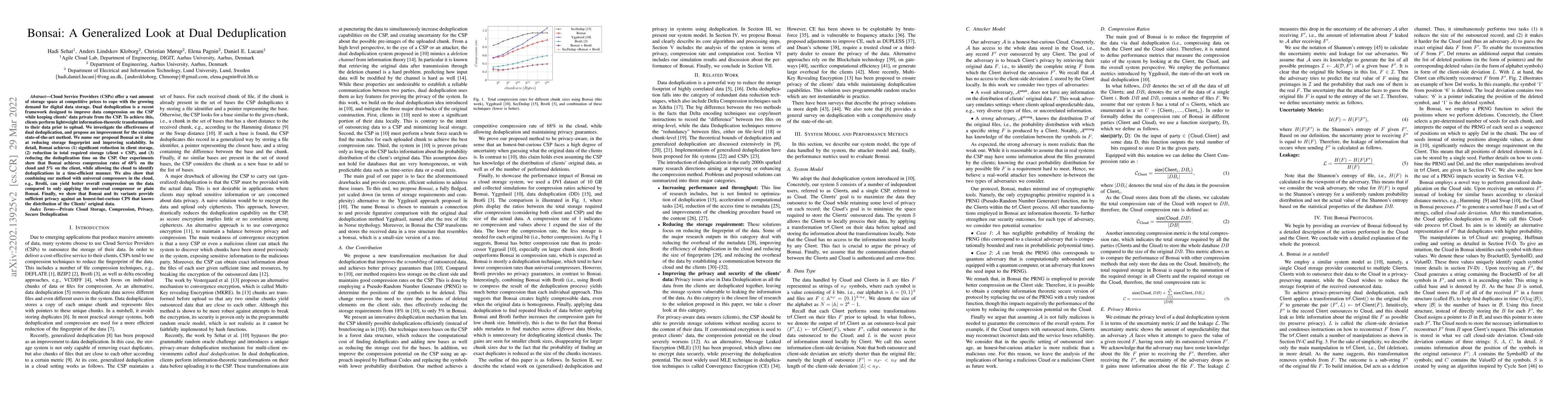 Thumbnail for Bonsai: A Generalized Look at Dual Deduplication