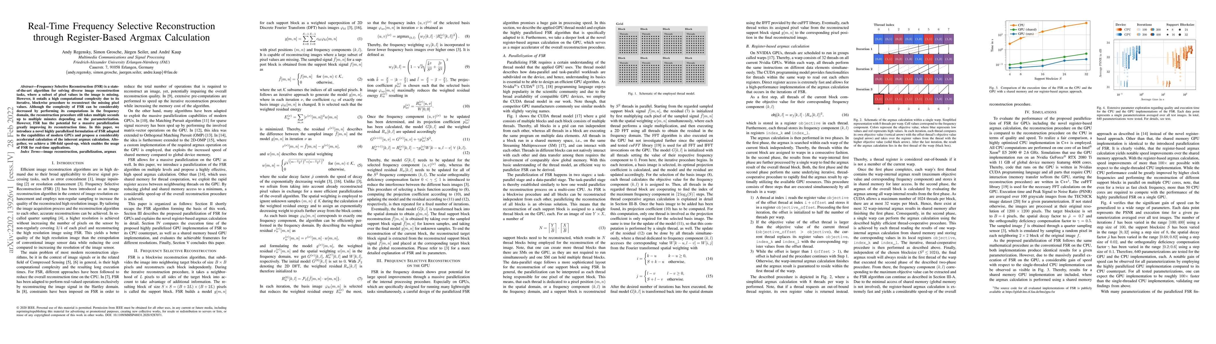 Thumbnail for Real-Time Frequency Selective Reconstruction through Register-Based
  Argmax Calculation