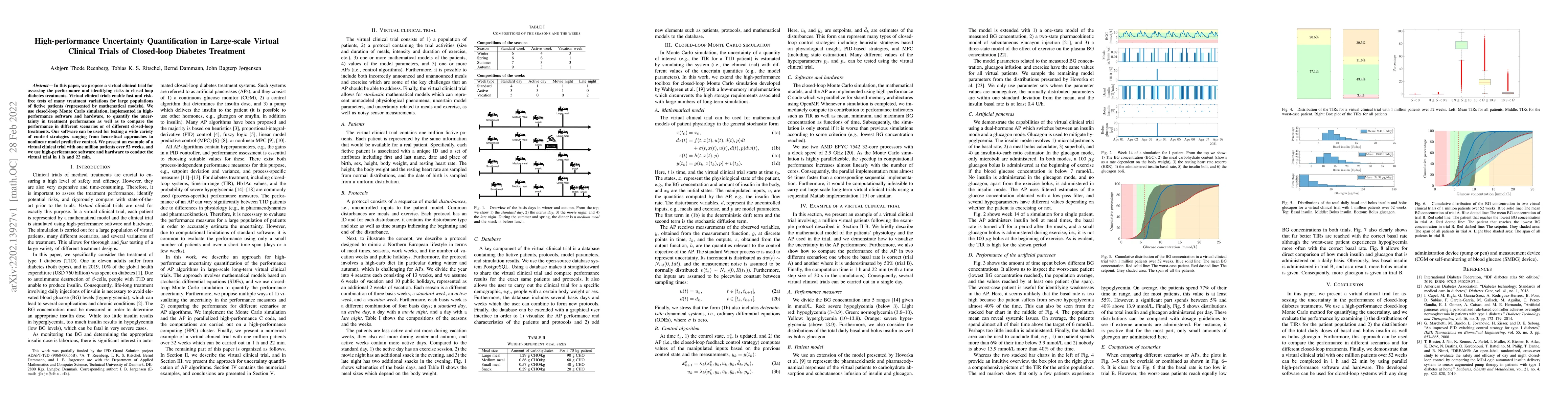 Thumbnail for High-performance Uncertainty Quantification in Large-scale Virtual
  Clinical Trials of Closed-loop Diabetes Treatment