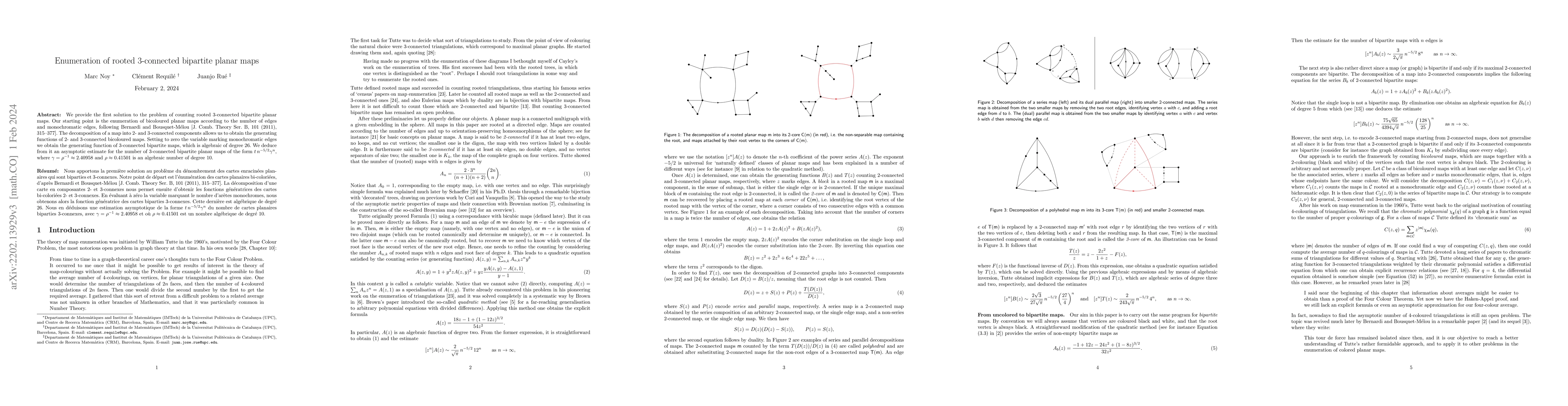 Thumbnail for Enumeration of rooted 3-connected bipartite planar maps