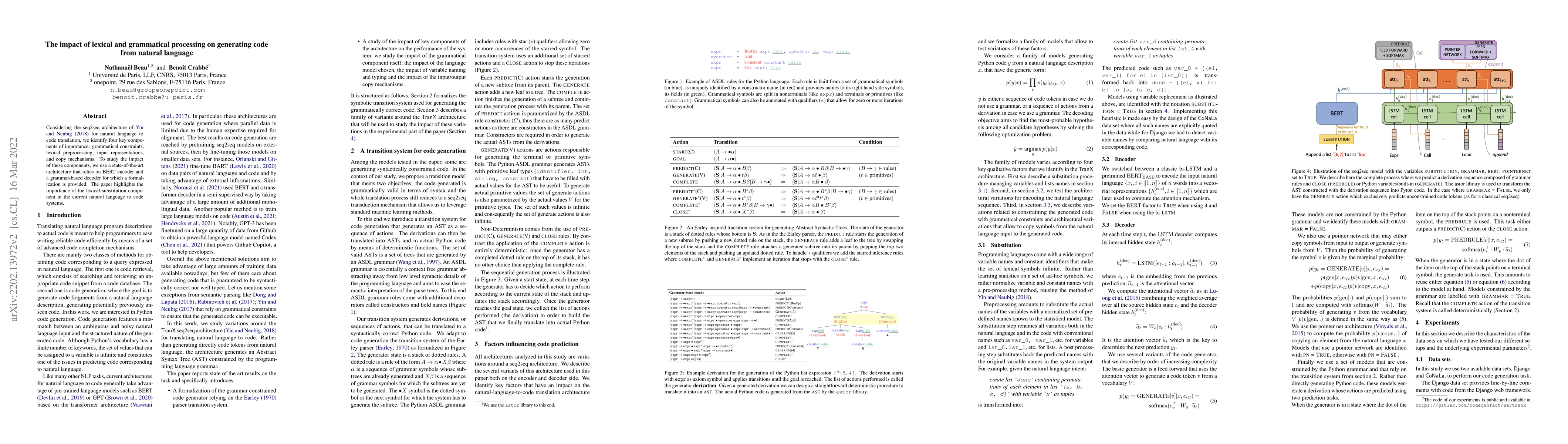 Thumbnail for The impact of lexical and grammatical processing on generating code from
  natural language